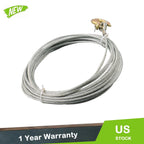 1/4" Galvanized Steel Winch Cable 50 Ft 7x19 Strands with 5/16" Hook