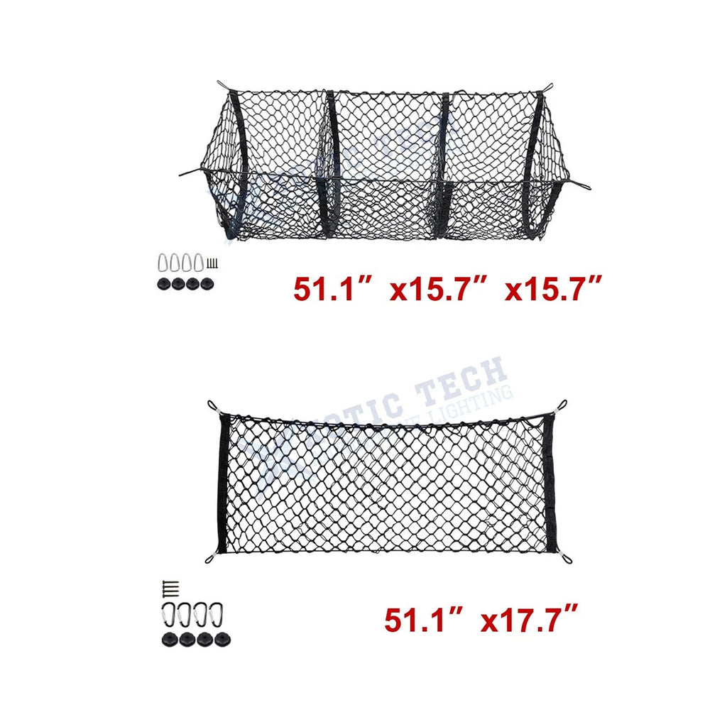 Rear Trunk Bed Envelope Style Mesh Cargo Net Combo Kit for Dodge Ram (2019-2024)