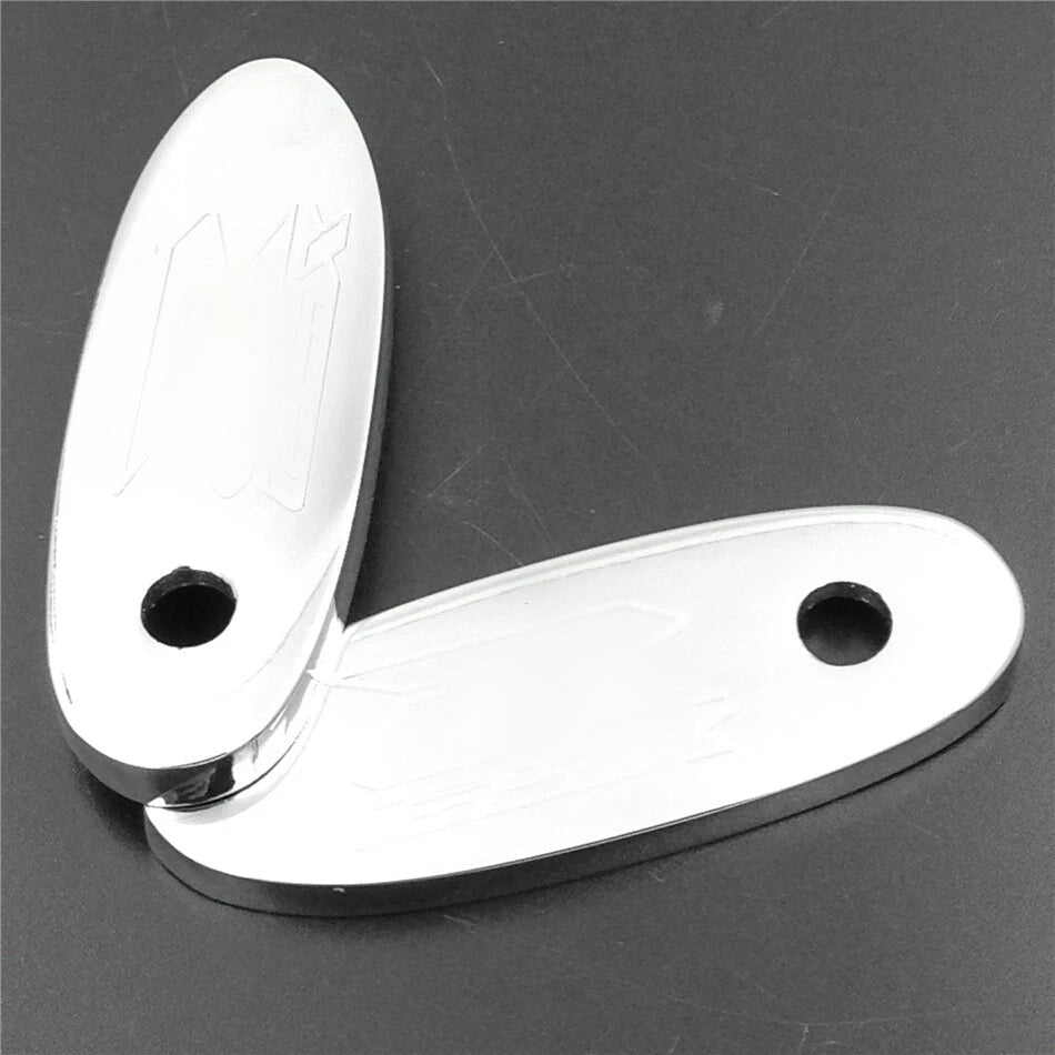 Mirror Block Off Base Plates for Suzuki GSX-R 600 750 1000 1100 (2001–2023) Chrome