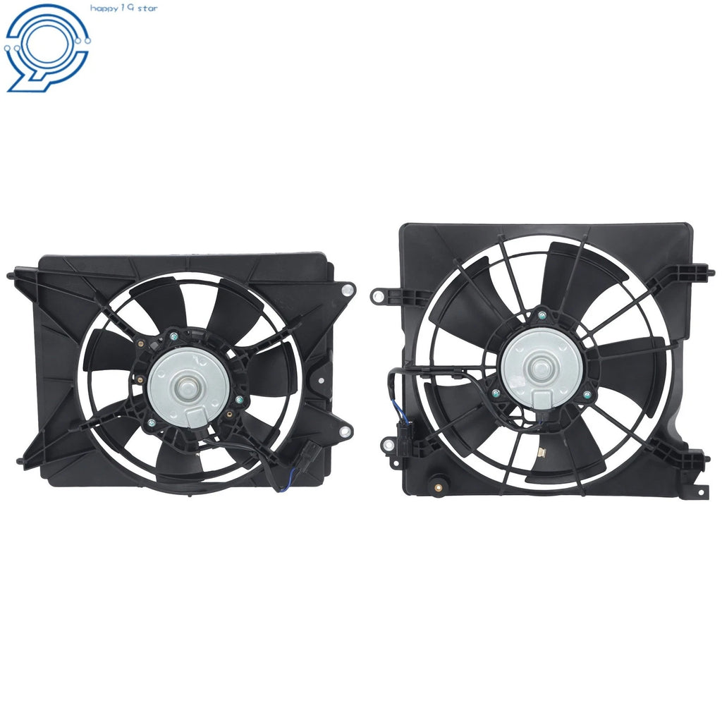 Set of 2 AC Condenser Radiator Cooling Fans for Honda Civic Acura (2012–2017)