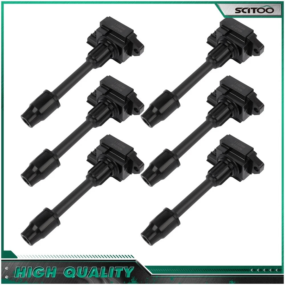 6PCS Ignition Coil for Infiniti QX4, Nissan Pathfinder 3.5L (2001) UF331