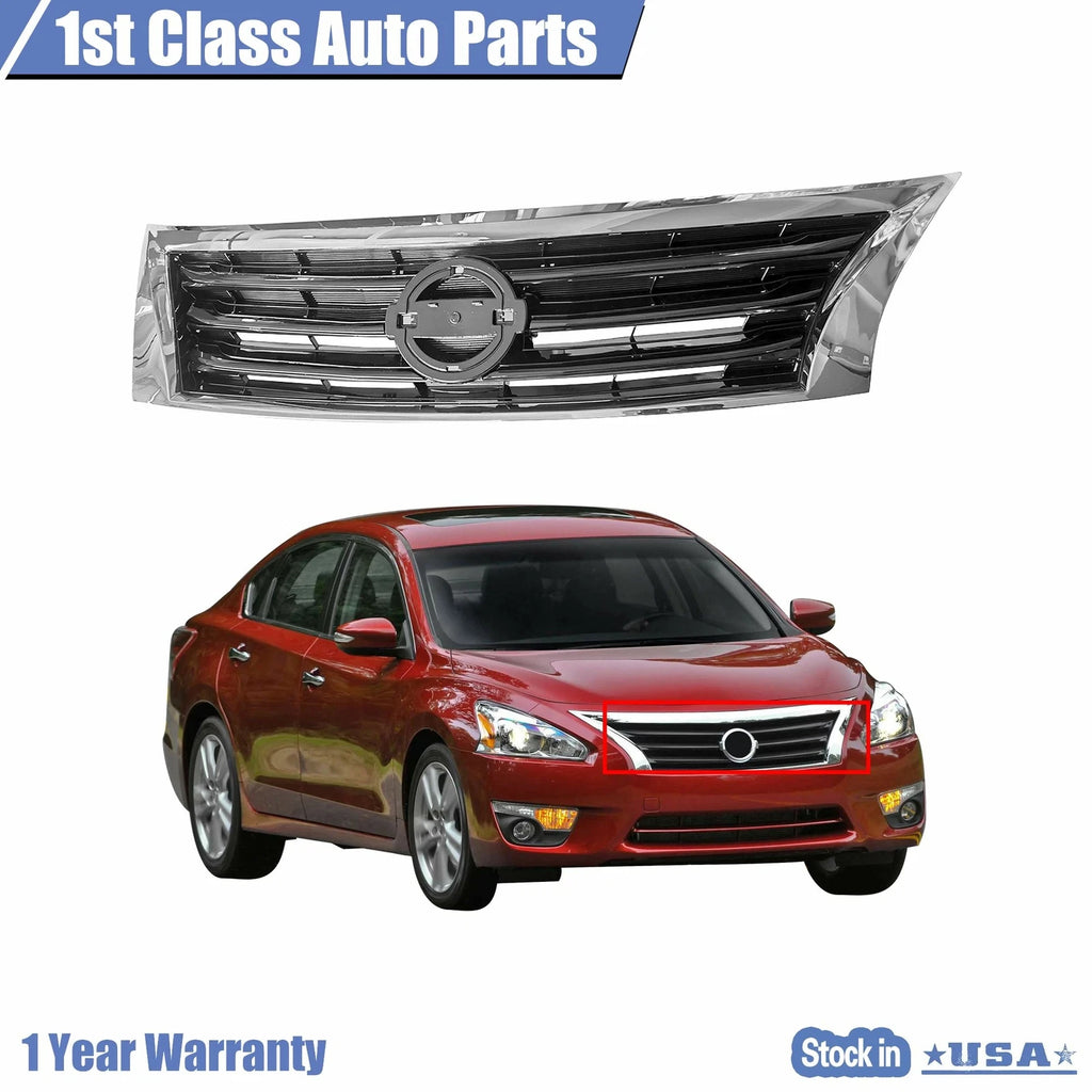 Black & Chrome Grille for Nissan Altima (2013-2015)