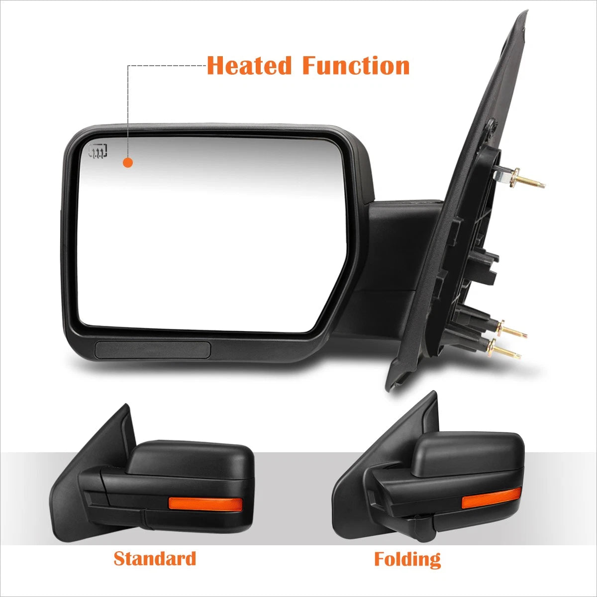 Power Heated Manual Folding Left Side Rear View Mirror for Ford F150 (2004–2014)
