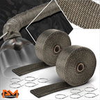 Exhaust Header Heat Wrap for Universal Applications (30FT, 2", Titanium)