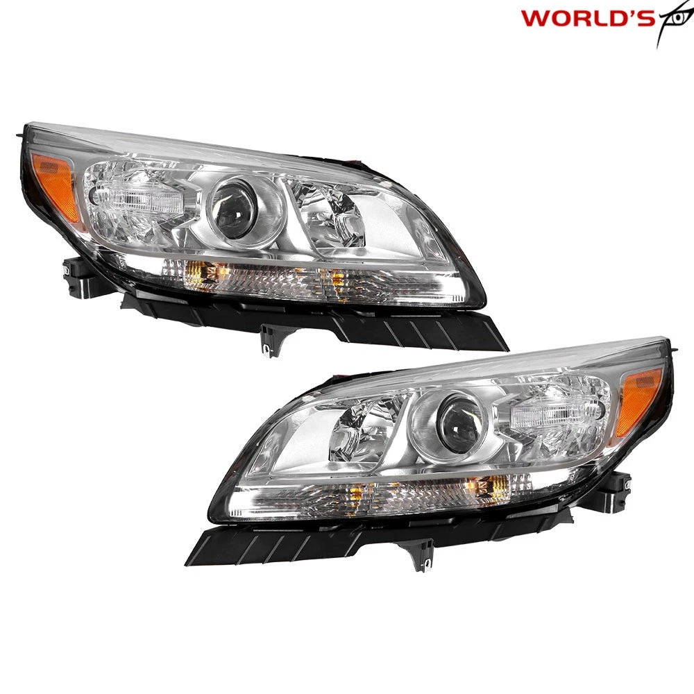 Halogen Headlights Pair for Chevy Malibu (2013–2015) Chrome