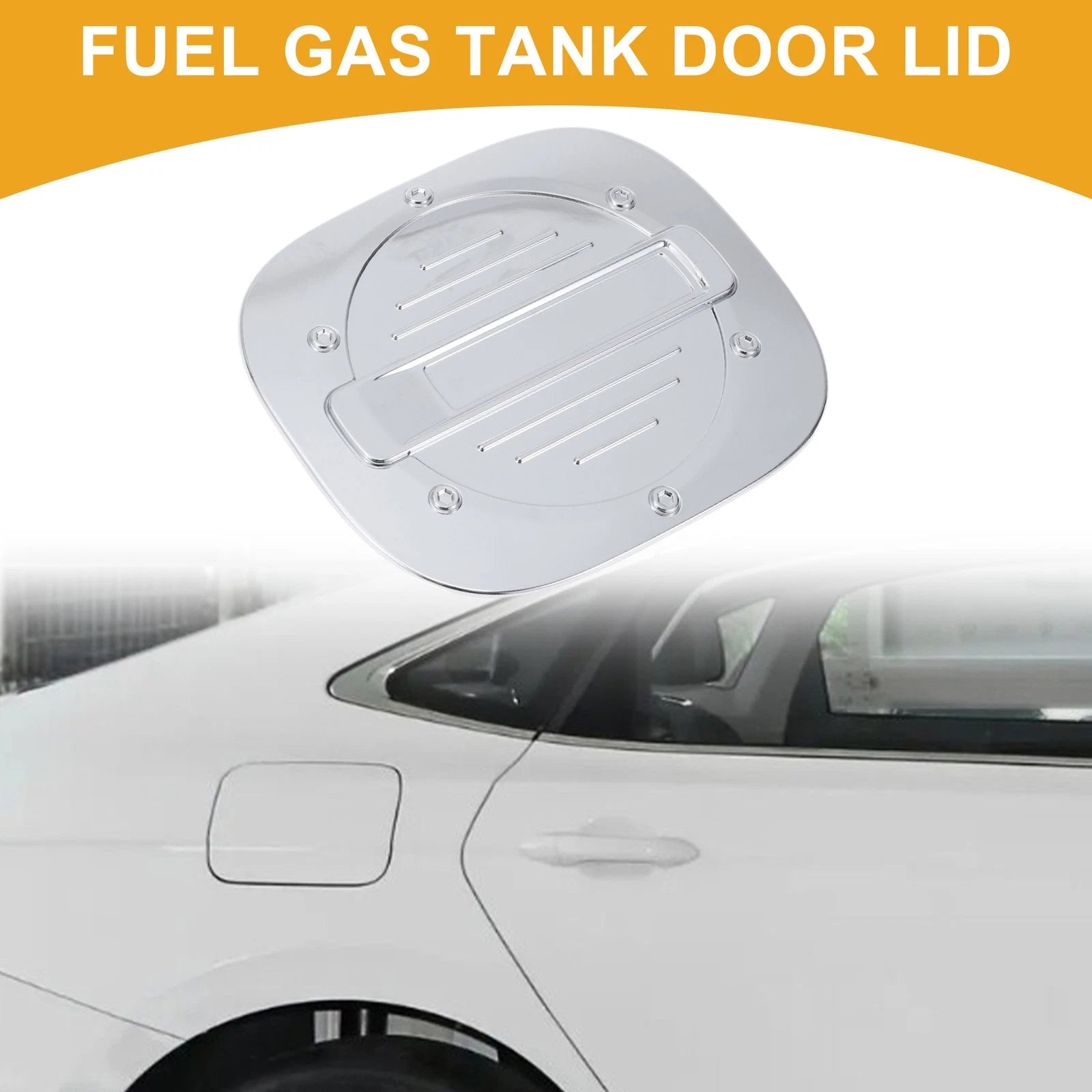 Fuel Tank Door Cap for Ford Escape (2020–2025) Chrome Silver Tone