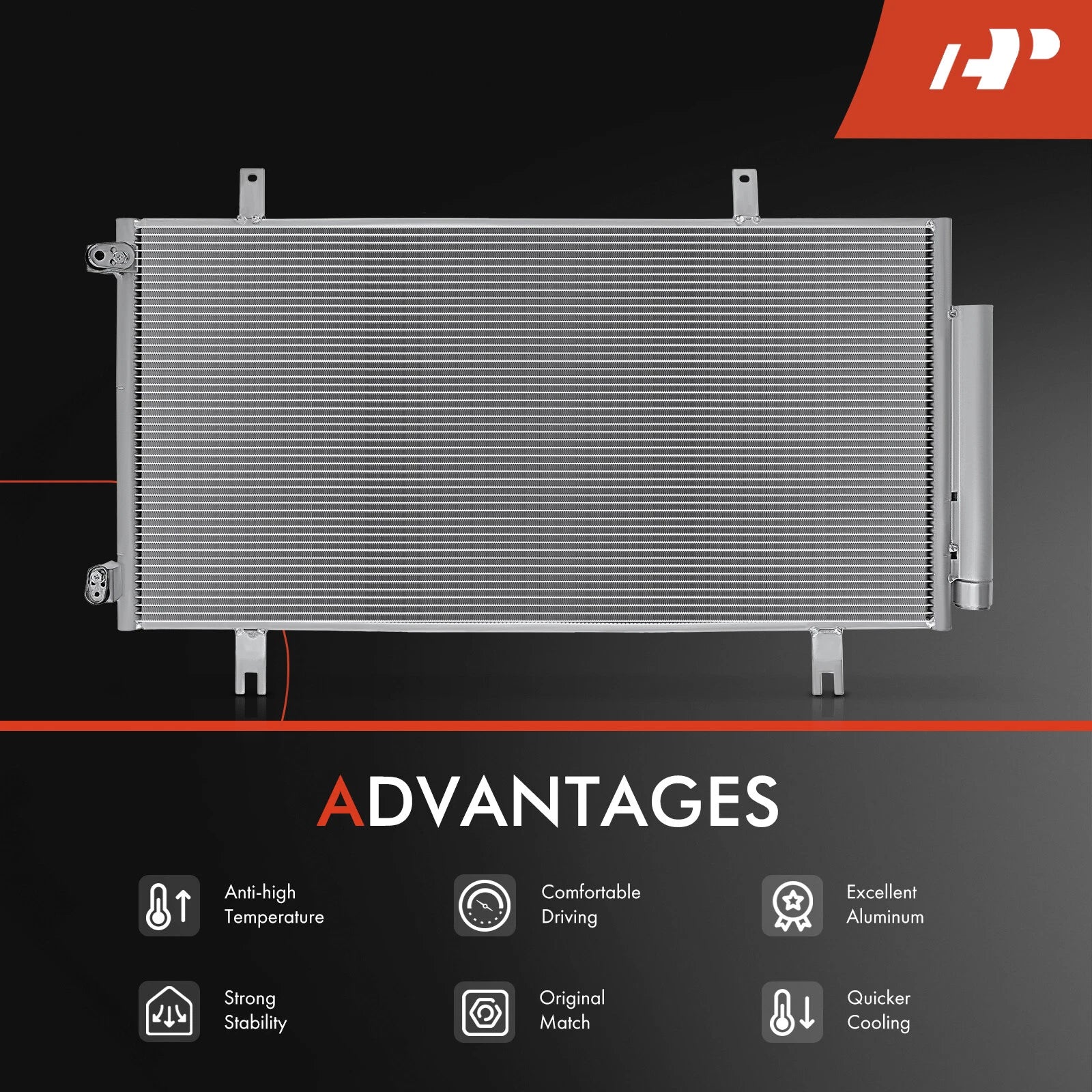 A/C Condenser with Bracket & Receiver Drier for Honda Fit (2015-2020)