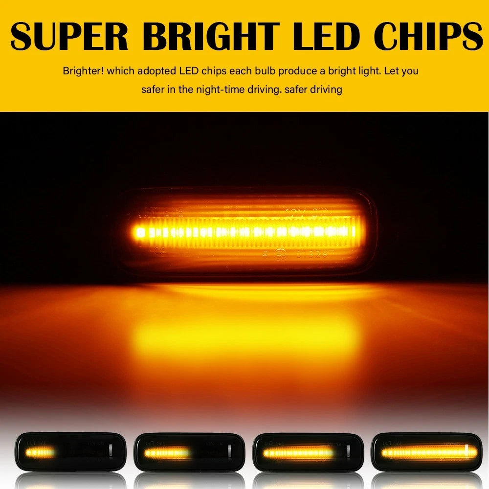 LED Side Marker Turn Signal Lamps for Honda Civic (1996–2000) - Smoke Amber