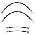 Sunsong 2X Front & Rear Brake Hydraulic Hose Kit for Mazda 323 MX-3 Protege (1990–1998)
