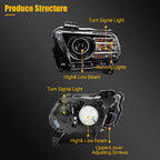 Driver Side HID Headlight for Ford Mustang (2013–2014) Black Projector