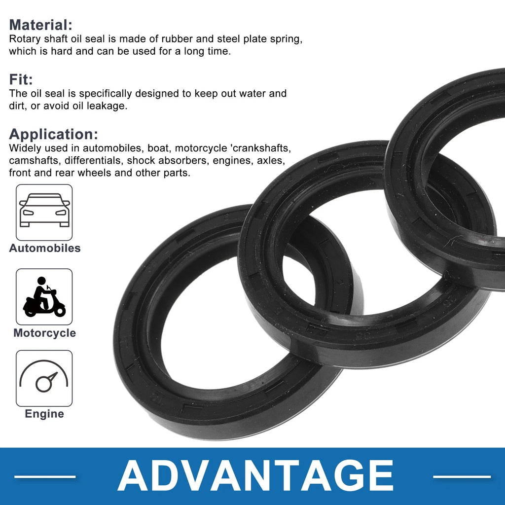 Set of 5 Oil Seal Rotary Shaft Seal for Various Models (25x35x6mm)