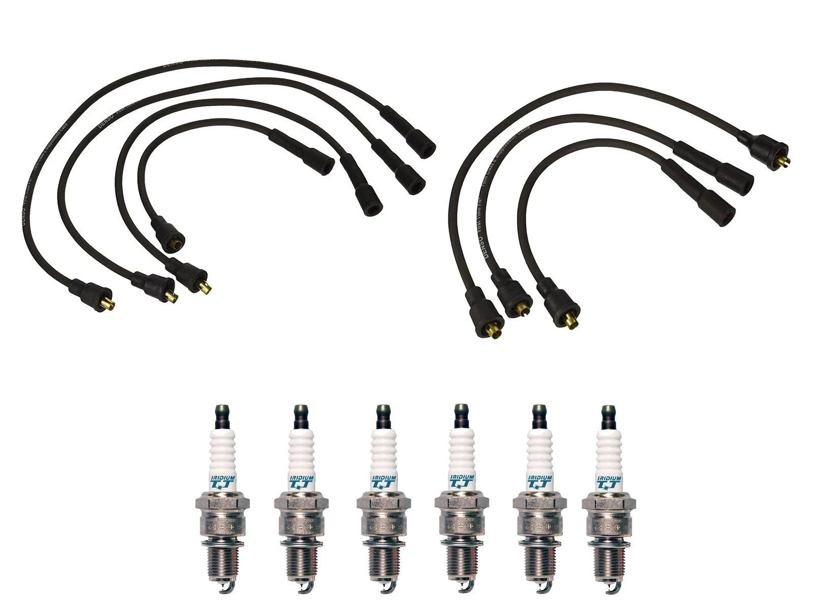 Denso 7mm Wire Set & 6 Iridium TT Spark Plugs Kit for Chevy GMC 4.8L L6