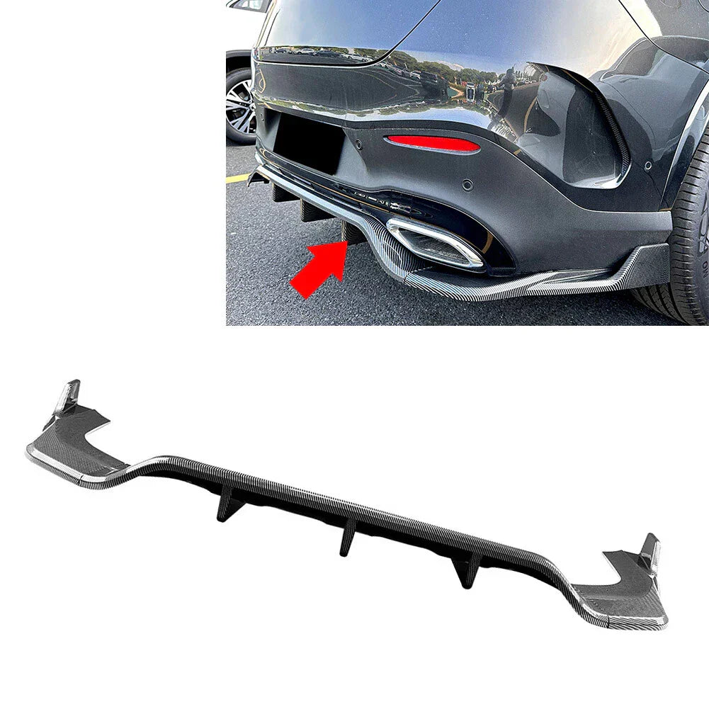 Rear Bumper Spoiler Lip for Mercedes Benz GLC Coupe 2023-2024 Carbon Look