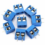 40pcs 2 Pin Screw Terminal Block Connector for Panel PCB Mount (5.08mm Pitch)