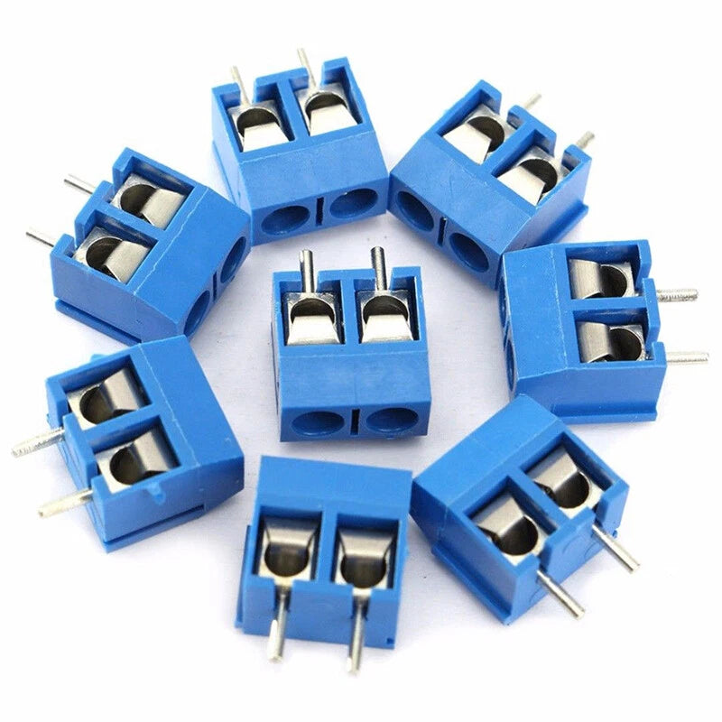 40pcs 2 Pin Screw Terminal Block Connector for Panel PCB Mount (5.08mm Pitch)