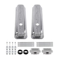 2X Valve Covers Center Bolt Polished for SBC Small Block Chevy (283–327)