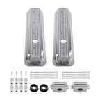 2X Valve Covers Center Bolt Polished for SBC Small Block Chevy (283–327)