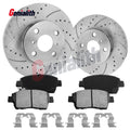 Front Drilled Slotted Disc Rotors & Ceramic Pads for Scion xB (2004–2006)