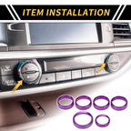 Set of 1 Air Conditioning Button Cover Trim for Ford F-150 XLT (2016–2019) Purple