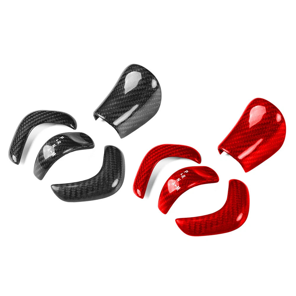 Set of 4 Carbon Fiber Gear Shift Knob Cover Trim for Nissan GTR R35 (2017–2022)