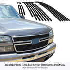 Stainless Black Billet Grille Combo for Chevy Silverado 1500HD/2500HD/3500 (2006)