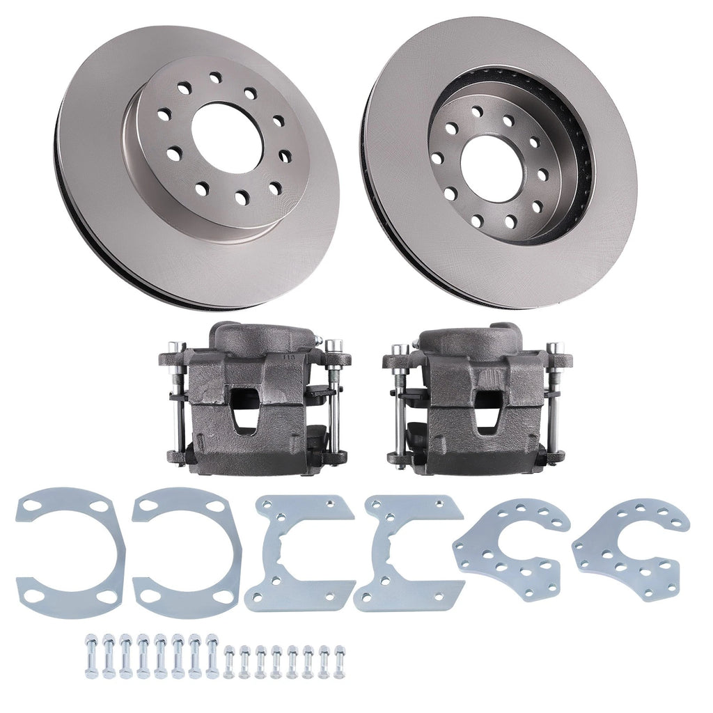 Brake Conversion System for Ford 9" Axle Big Bearing w/ Caliper & Hardware (1970–1979)