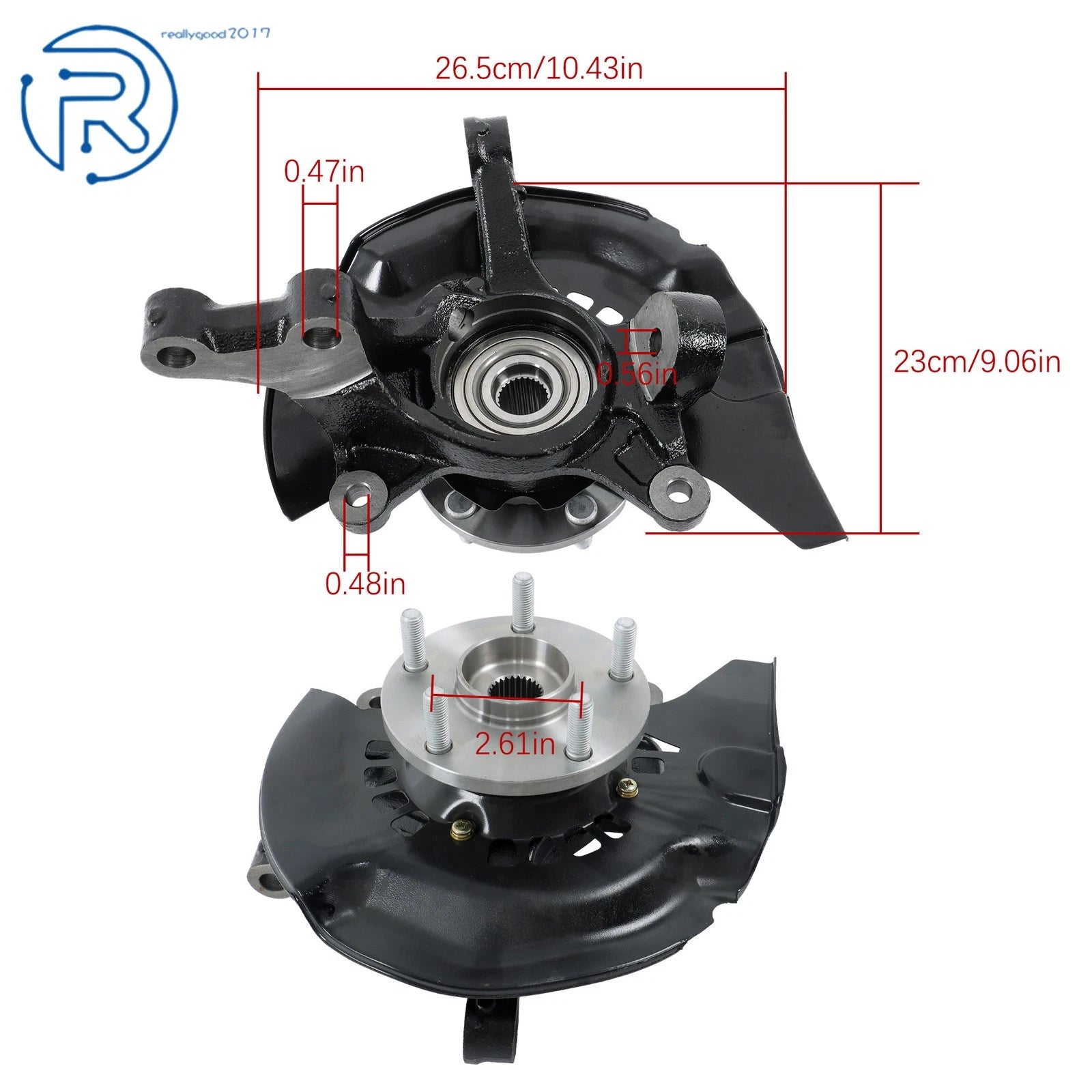 Front Steering Knuckle & Wheel Hub Bearings for Toyota Highlander