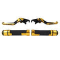 Gold Extendable Brake Clutch Lever Grip Set for Yamaha MT-15 XSR155 (2019-2023)