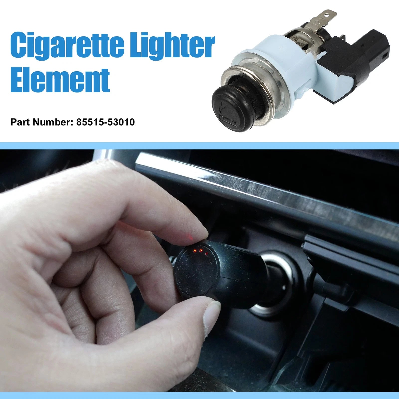 Cigarette Lighter Element Plug Assembly for Lexus IS 300 (2001) 85515-53010