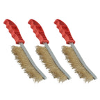 Brass Wire Brush Set for Cleaning Weld Slag & Seam (Pack of 3)