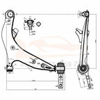 Set of 8 Front Suspension Control Arms and Sway Bars for Nissan Quest (2004–2009)