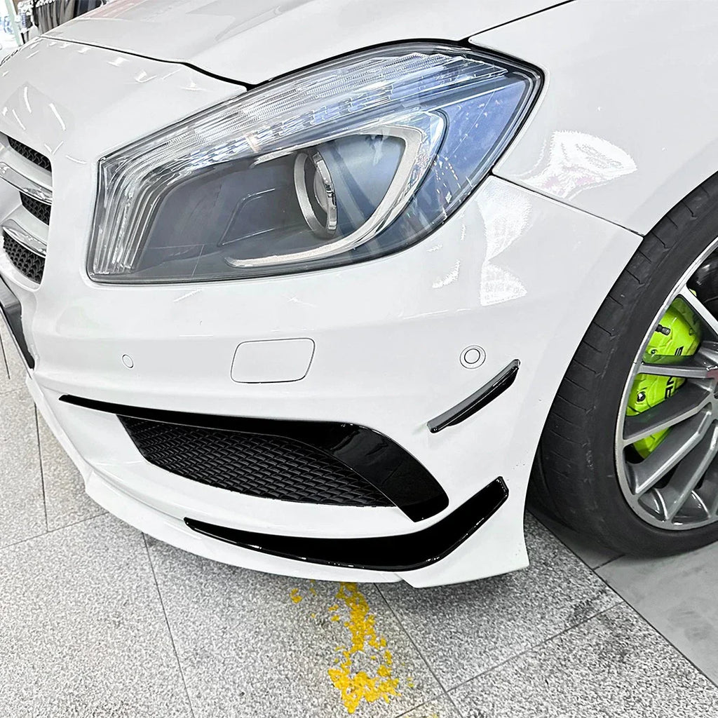 6x Front Bumper Side Canards Splitters AMG Line for Benz A-Class (2013–2015)