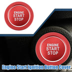Ignition Button Sticker for Lexus IS ES RX GS NX - Aluminum Red