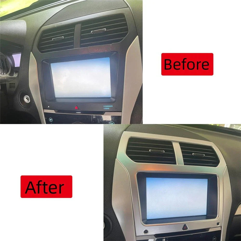 Dashboard Console Navigation Cover Trim Chrome for 11-15 Ford Explorer