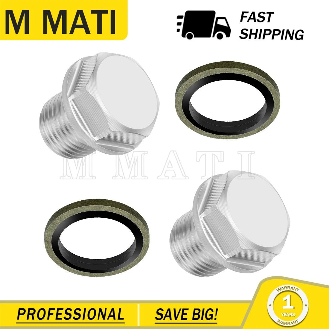 2Pcs Oil Pan Drain Plug & Gasket for Suzuki GSX1300R Hayabusa GSX-R750 GSX-R600 (2000–2023)