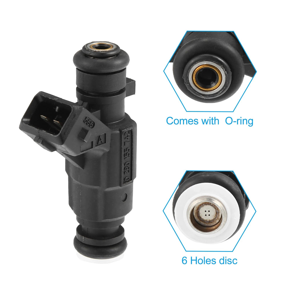 6X Fuel Injector 0280155742 for Mercedes-Benz W210 E320 3.2 (1997–2002)