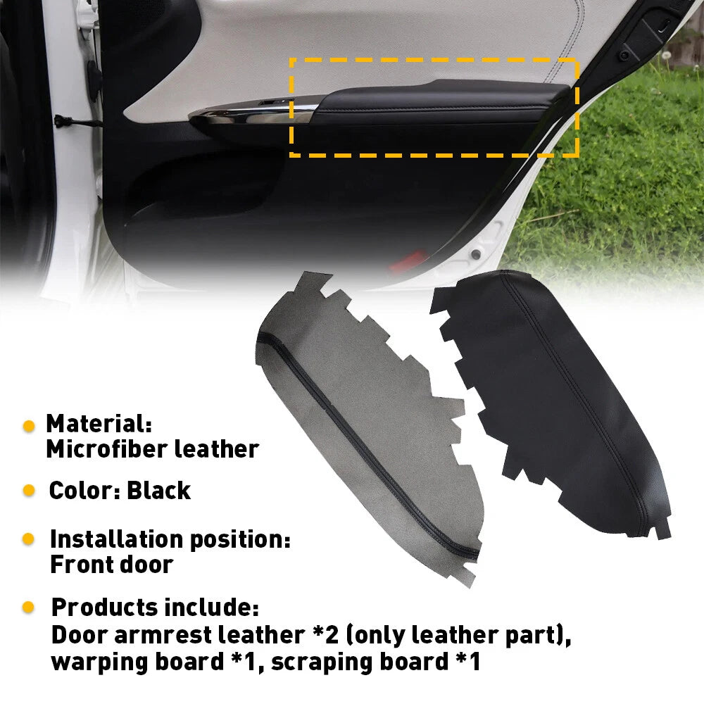 Set of 2 Leather Armrest Door Panel Covers for Toyota Avalon (2013â2018)