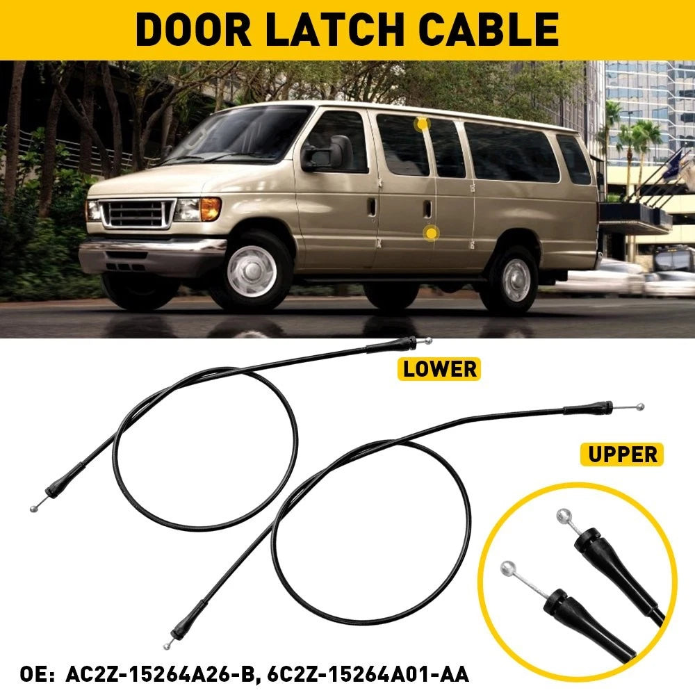 Rear Left Cargo Door Latch Cable Release for Ford E150 250 350 450 (H)