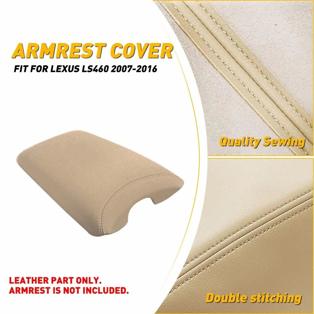 Armrest Console Lid Cover for Lexus LS460 (2007–2016) Beige PU Leather
