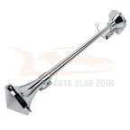 Chrome Silver Single Trumpet Air Horn Kit for Universal Vehicles