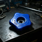 Oxygen Cylinder Valve Handwheel for Argon Tanks 8mm Blue Metal