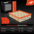 2X Engine Air Filter for BMW X5 (2000–2006) M5 (2000–2003) 530i (1994–1995) 740iL (1993–2001)
