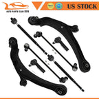 Set of 8 Front Lower Control Arm Ball Joints Tie Rod Ends for Honda Odyssey (2011–2017)