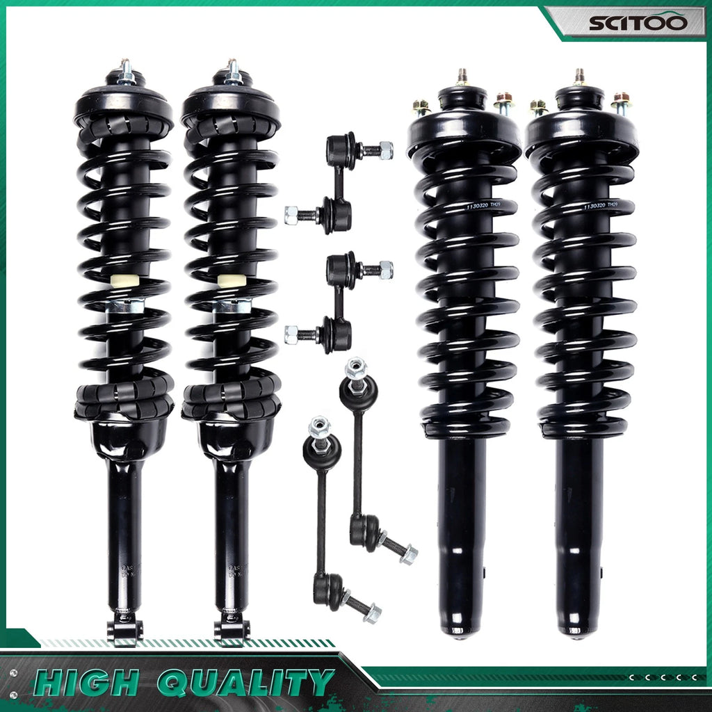 8pc Strut & Coil Spring Set w/ Sway Bar End Links for Honda CR-V (1997–2001)