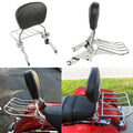 Chrome Backrest Sissy Bar Luggage Rack for Harley Electra Glide (2009–Present)
