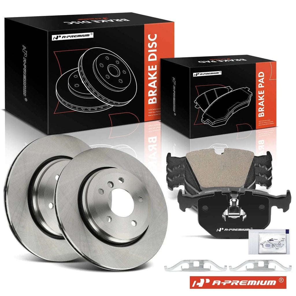Rear Disc Brake Rotors & Ceramic Pads for BMW 330Ci 2001–2006