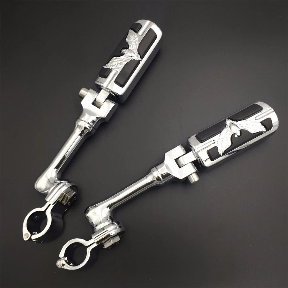 Chrome 1" PMK Eagle FootPeg for Honda GoldWing VTX1300 Shadow Valkyrie (2001–2010)
