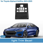 Front Row Light Trim Bezel for Toyota Alphard Vellfire (2023–2025) Black