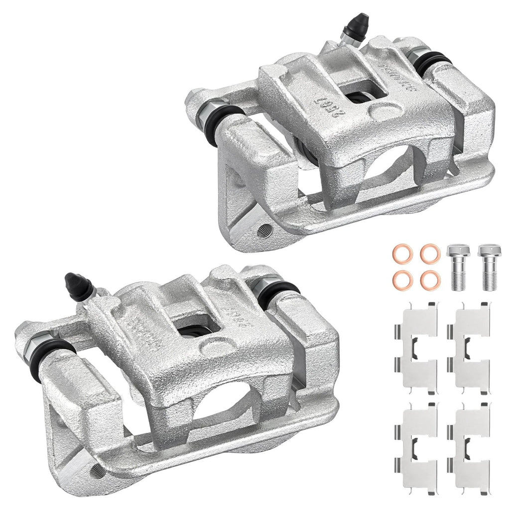 Pair Rear Disc Brake Calipers w/ Bracket for Hyundai Sonata (2006–2008)