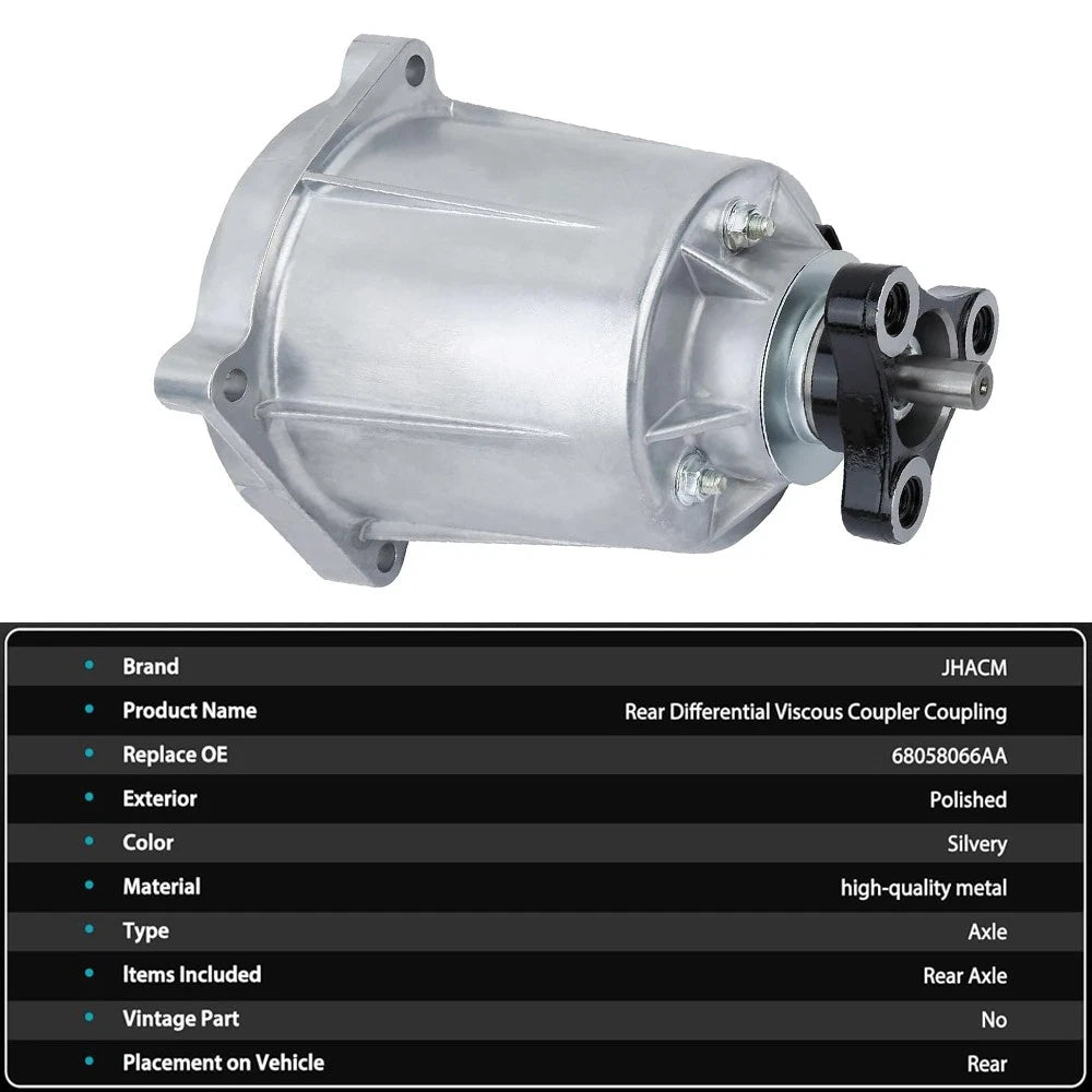 Rear Axle Viscous Unit Kit 68058066AB for Dodge Journey (2011–2019)